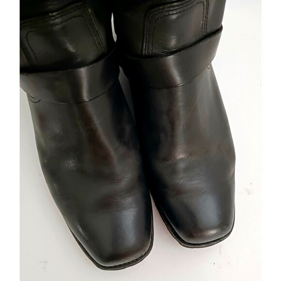 Harley Davidson Hustin 95354 Blk Leather Harness Moto Boot Square Toe  US12 - Picture 12 of 14